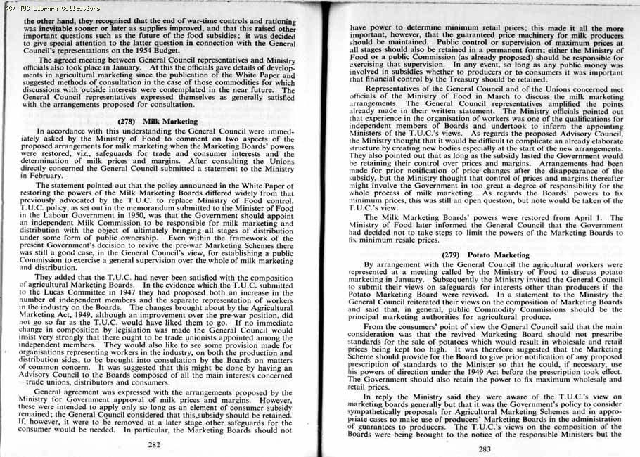 TUC Report, 1954