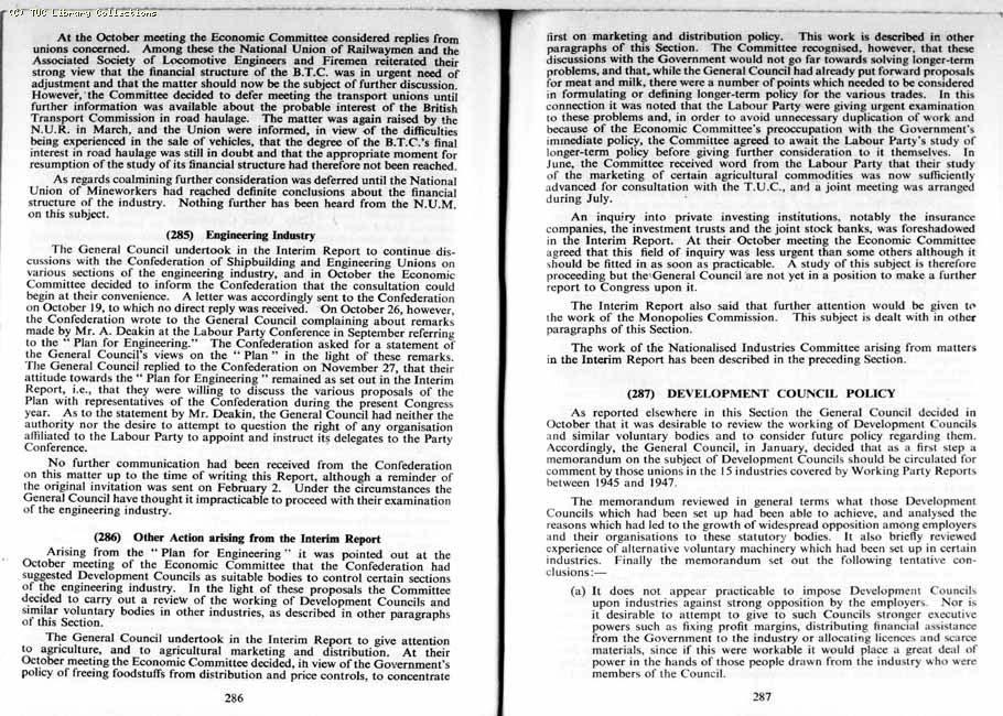 TUC Report, 1954