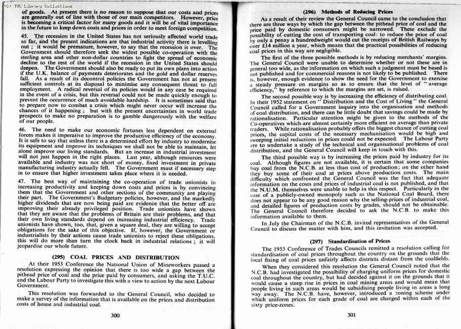 TUC Report, 1954