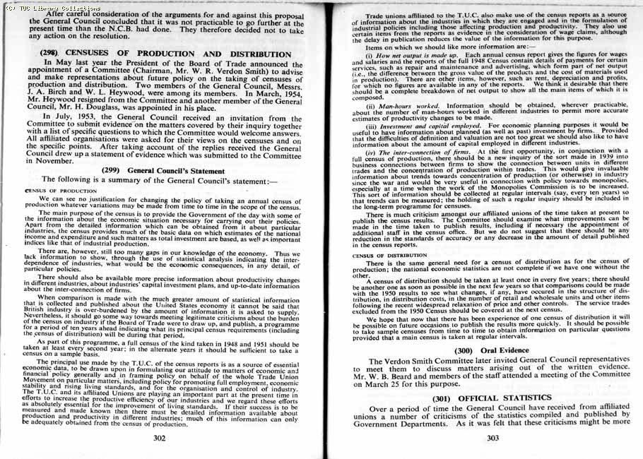 TUC Report, 1954