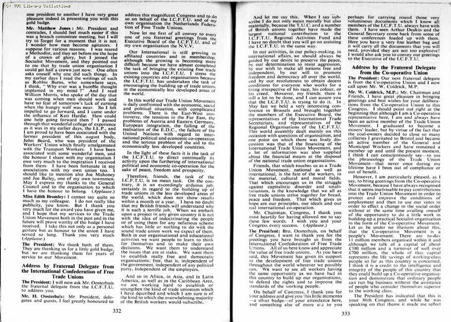 TUC Report, 1954
