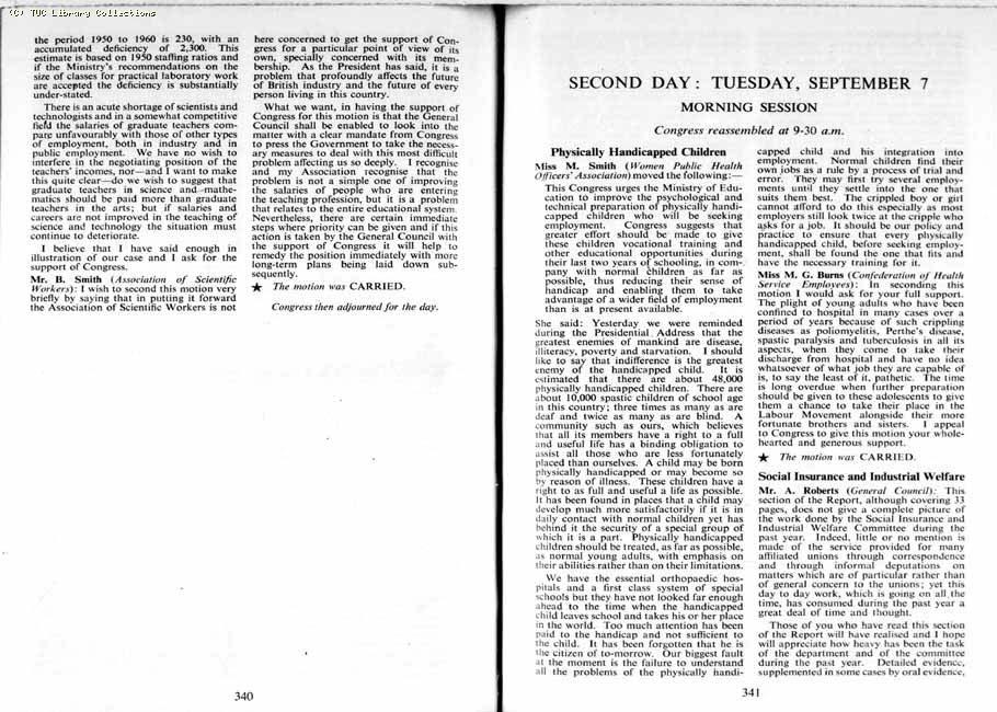 TUC Report, 1954
