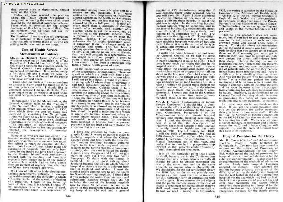 TUC Report, 1954