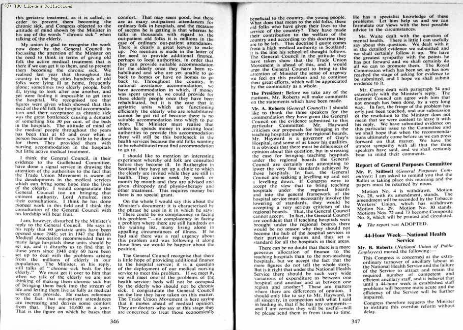 TUC Report, 1954