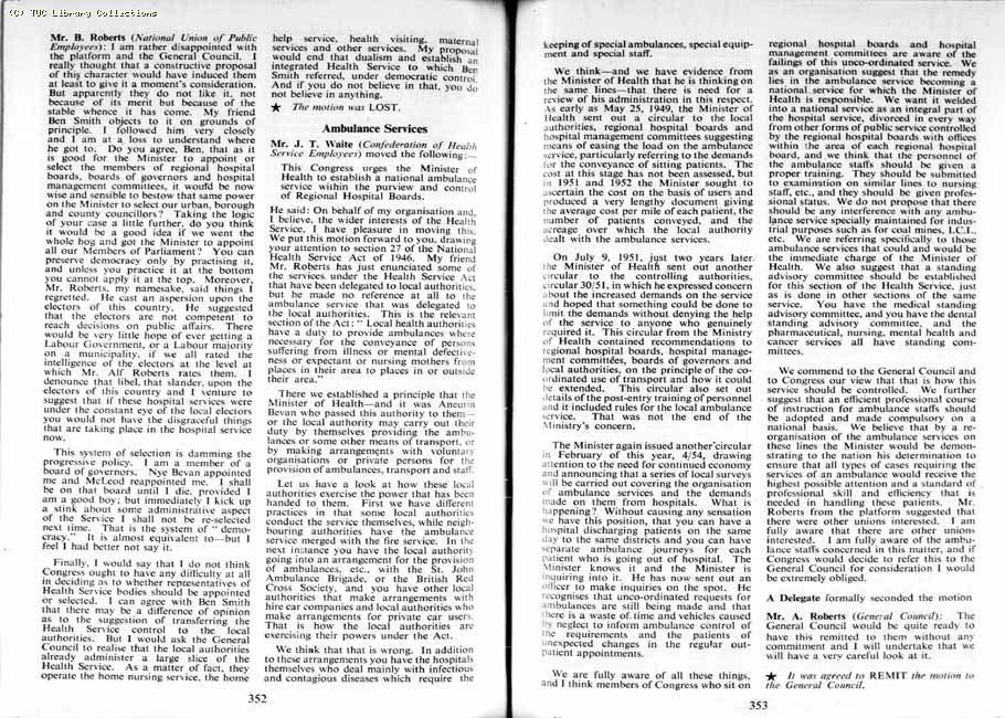 TUC Report, 1954