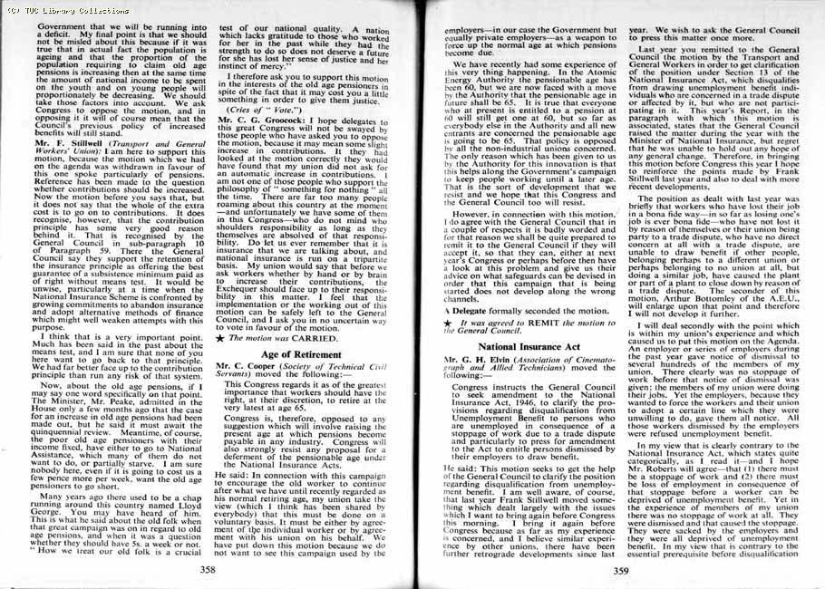 TUC Report, 1954