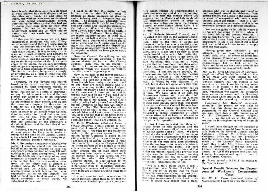 TUC Report, 1954