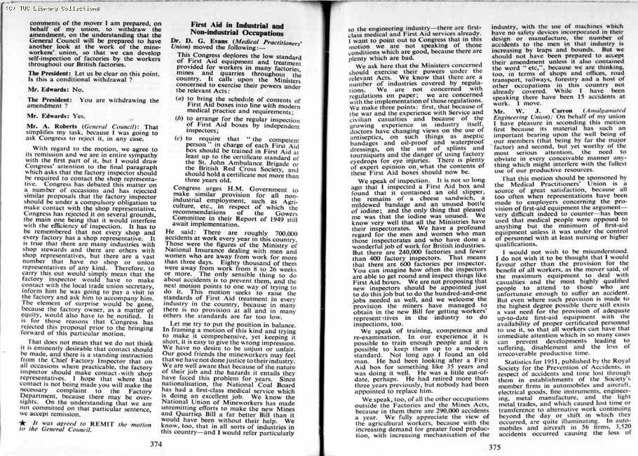 TUC Report, 1954