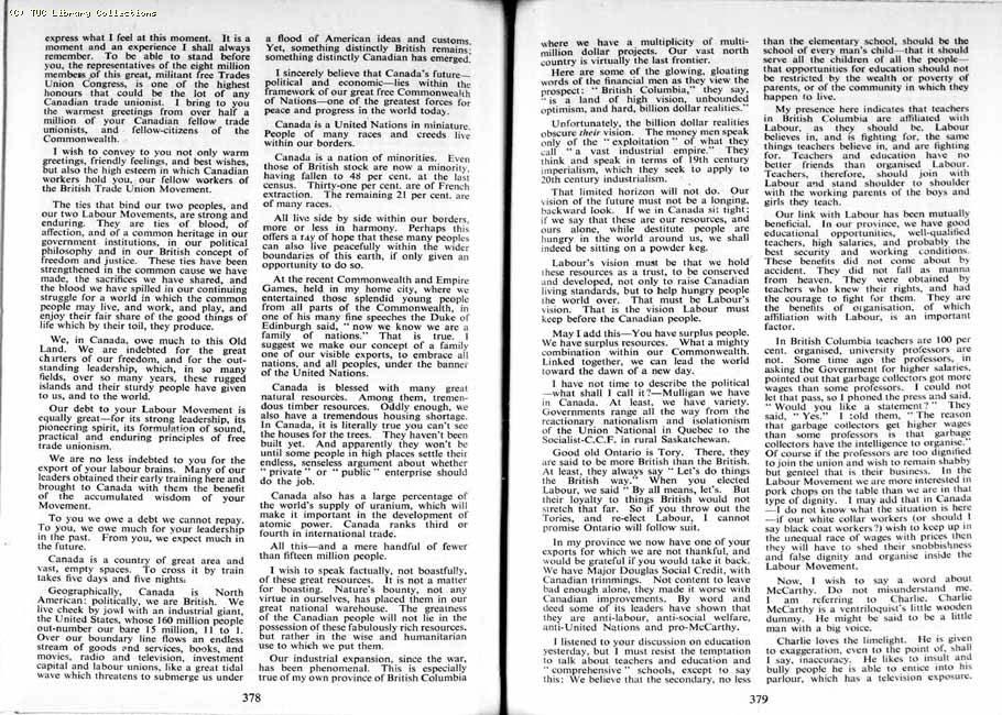 TUC Report, 1954