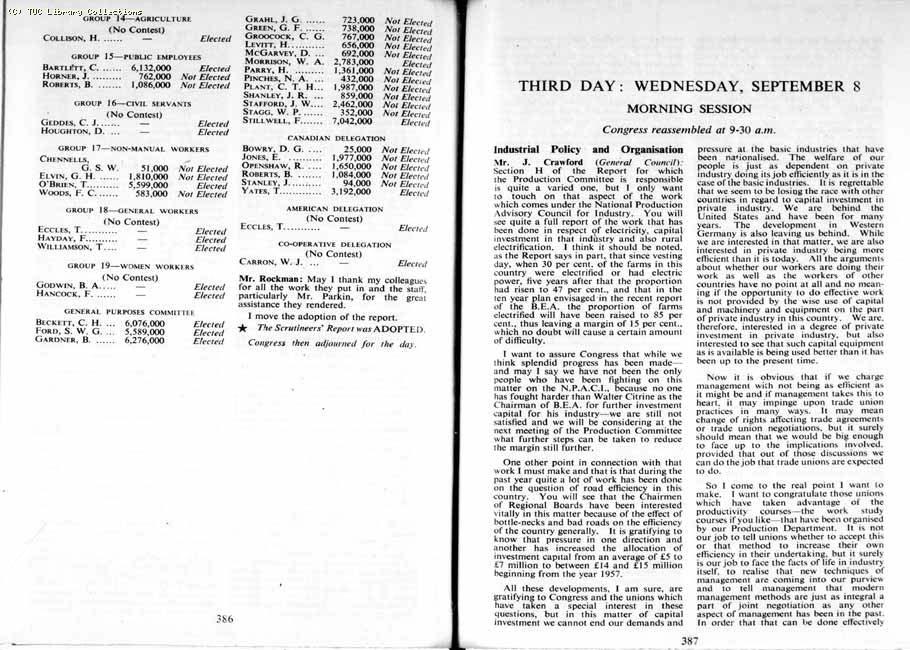 TUC Report, 1954