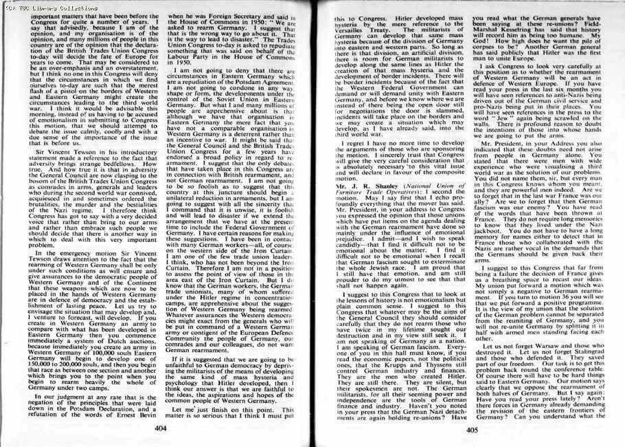 TUC Report, 1954