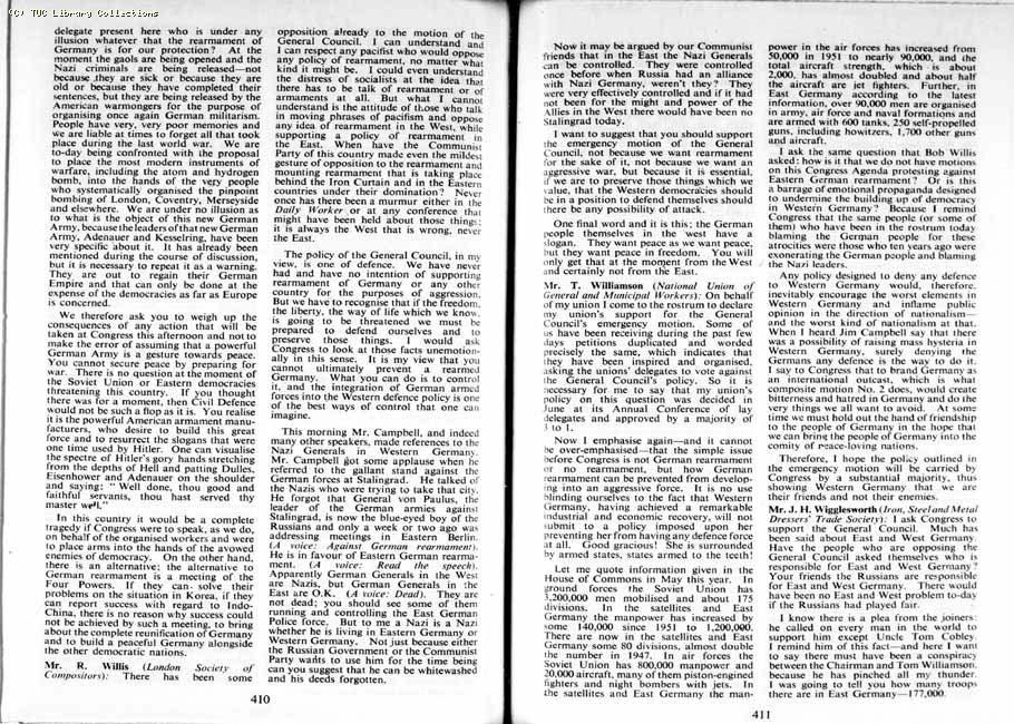TUC Report, 1954