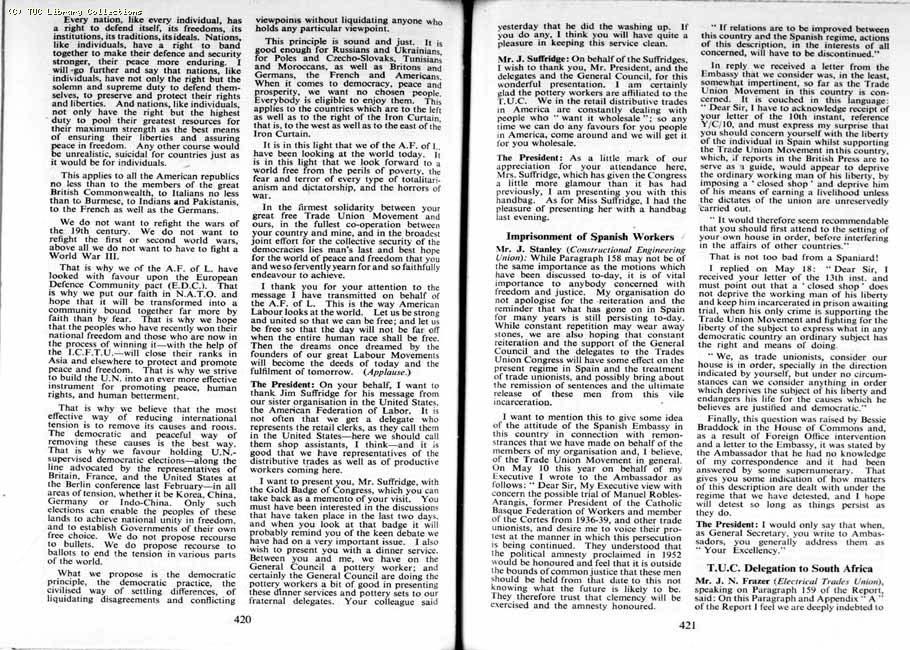 TUC Report, 1954