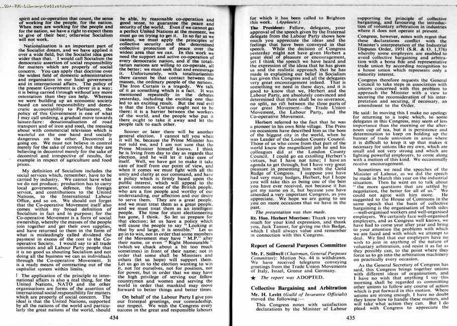 TUC Report, 1954