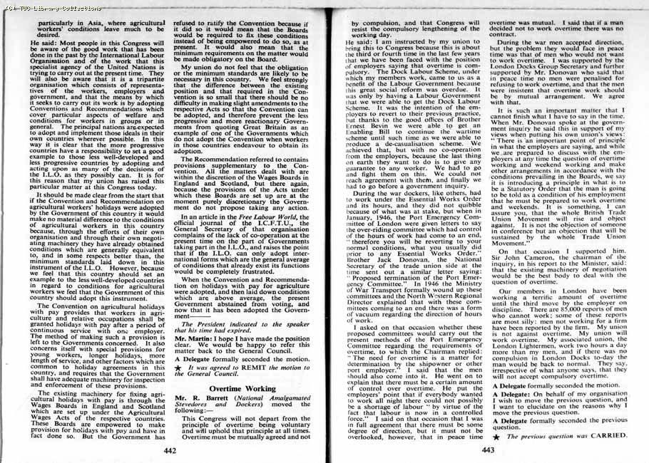 TUC Report, 1954