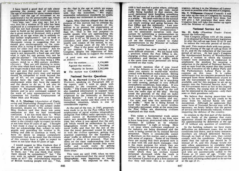 TUC Report, 1954