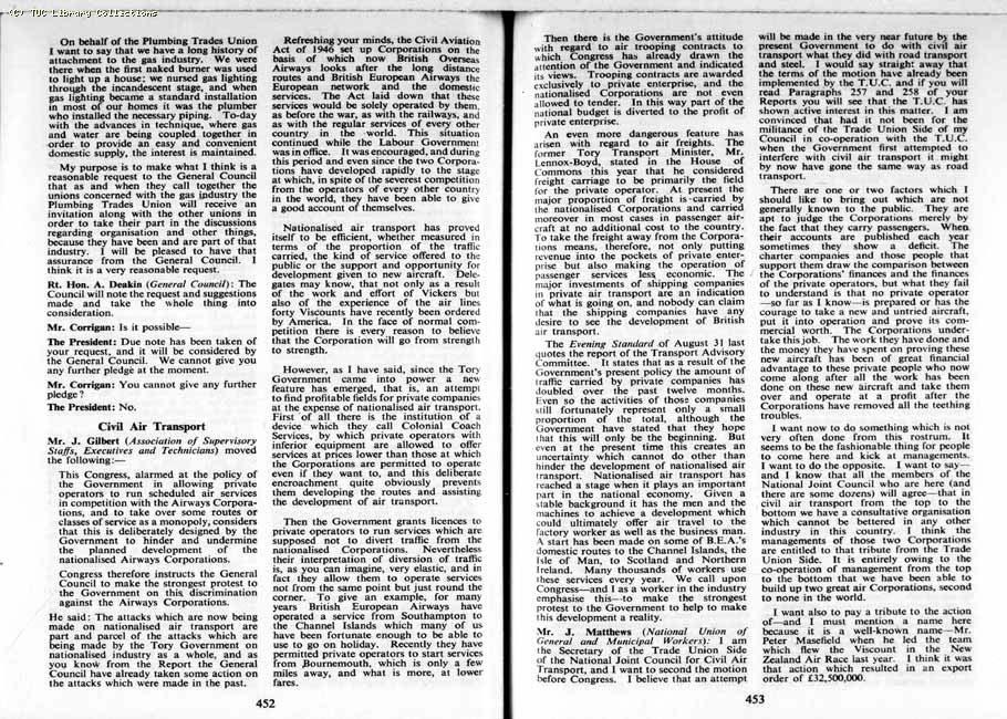 TUC Report, 1954