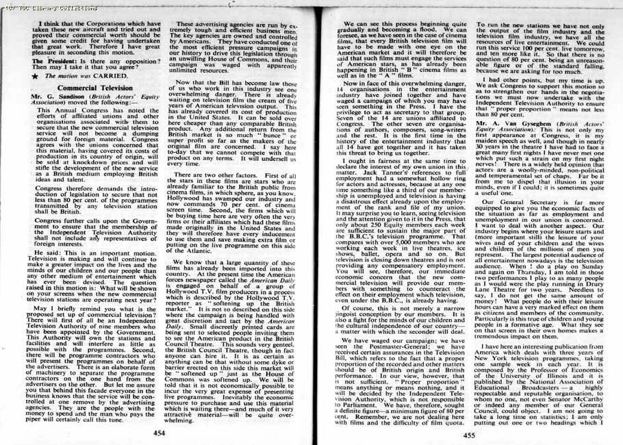 TUC Report, 1954