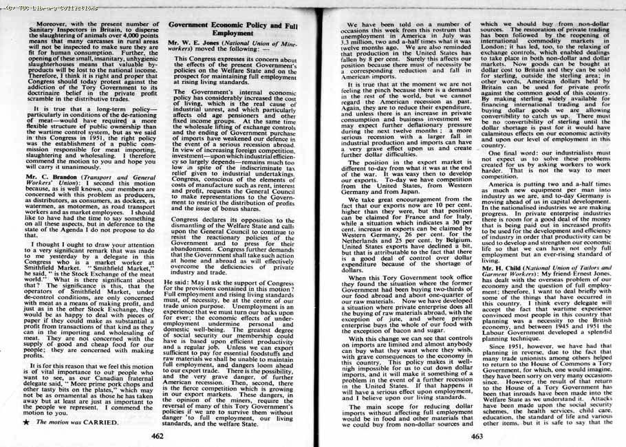 TUC Report, 1954