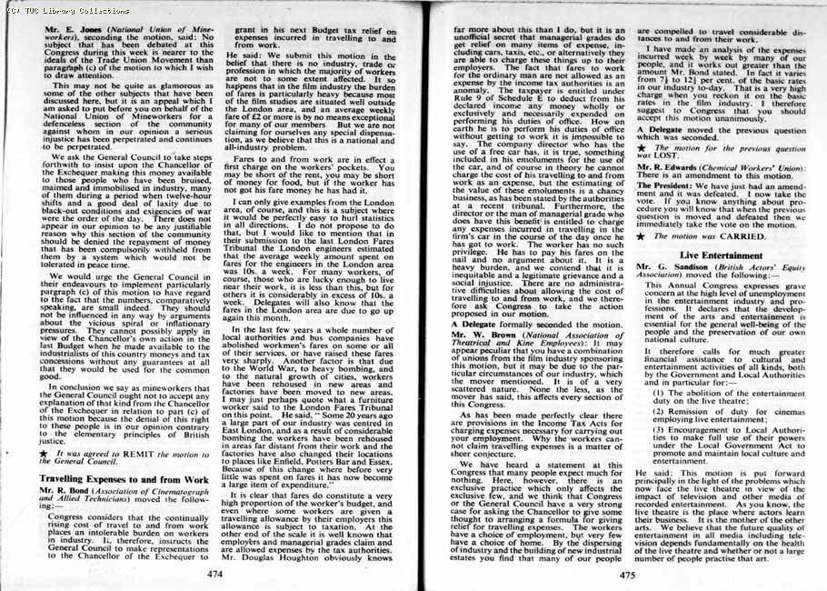TUC Report, 1954