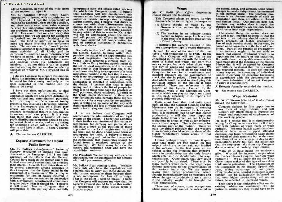 TUC Report, 1954