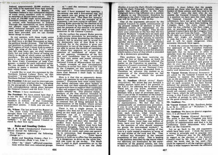 TUC Report, 1954