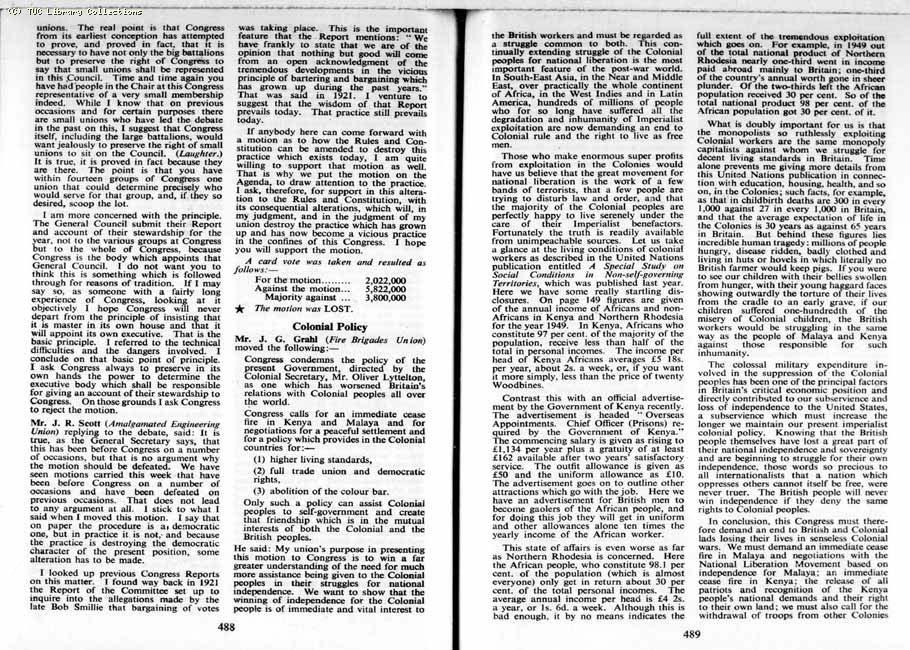 TUC Report, 1954