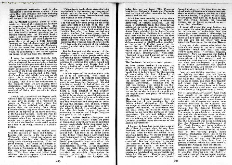 TUC Report, 1954