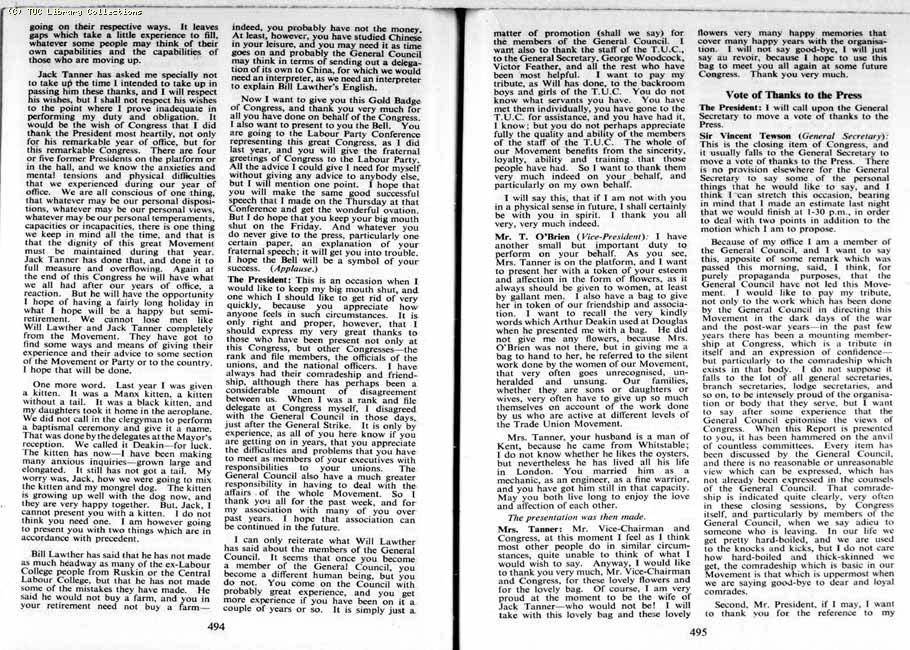 TUC Report, 1954