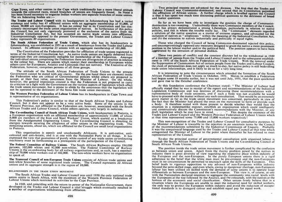 TUC Report, 1954