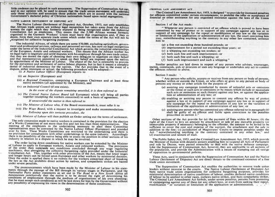 TUC Report, 1954
