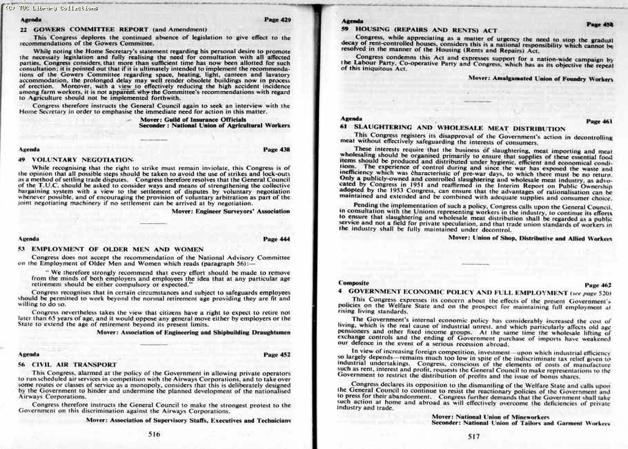 TUC Report, 1954