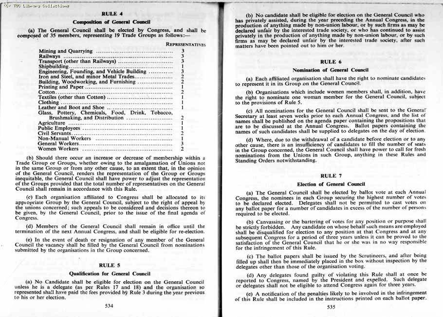TUC Report, 1954