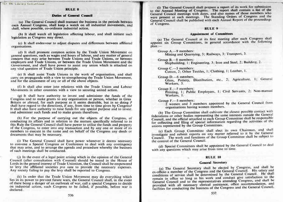 TUC Report, 1954
