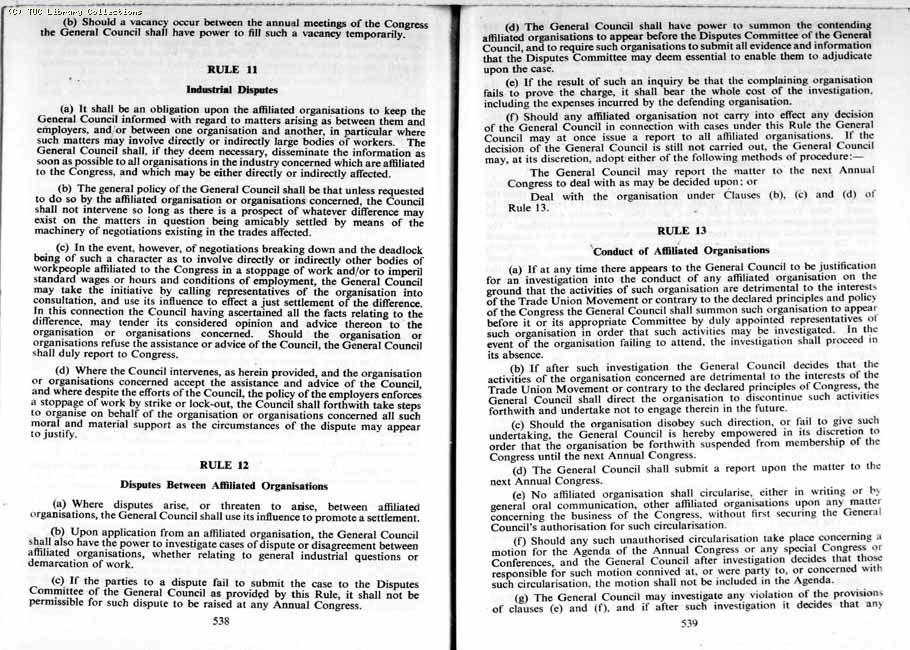 TUC Report, 1954