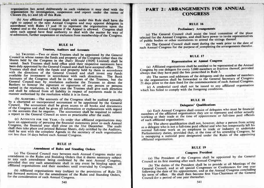 TUC Report, 1954