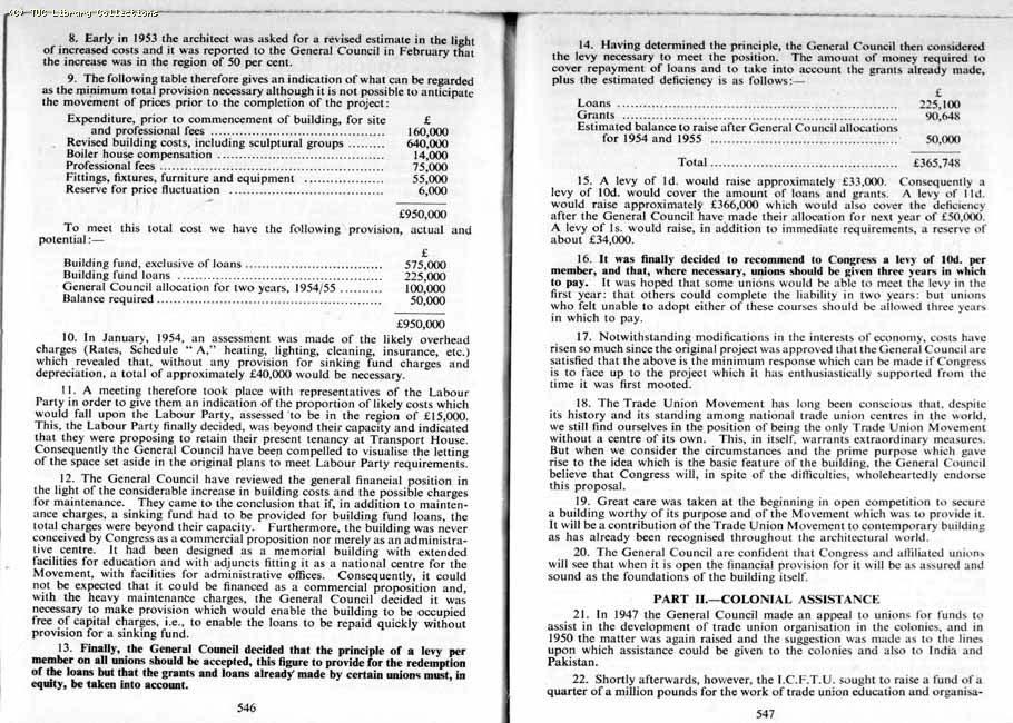TUC Report, 1954