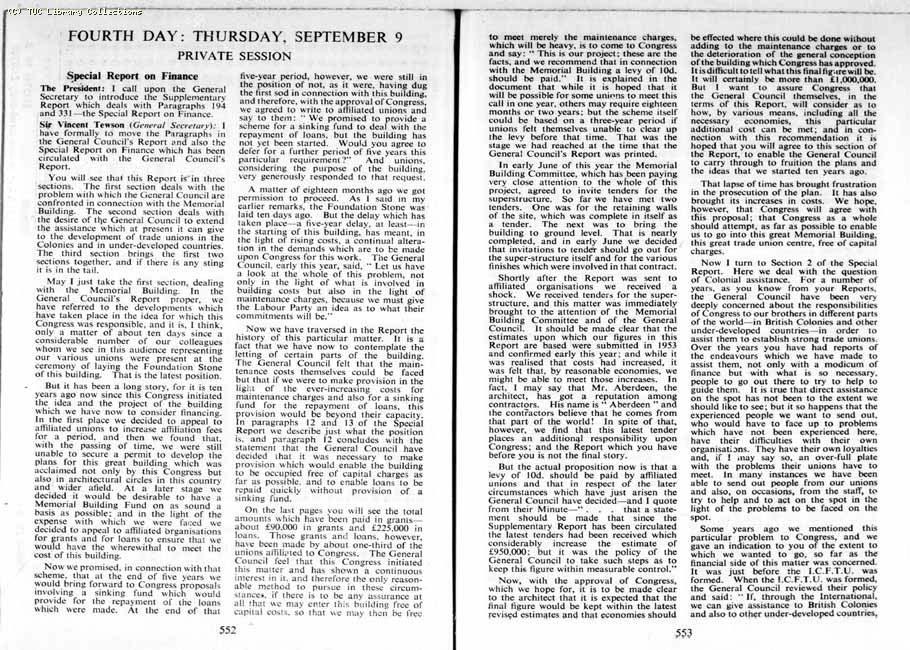 TUC Report, 1954