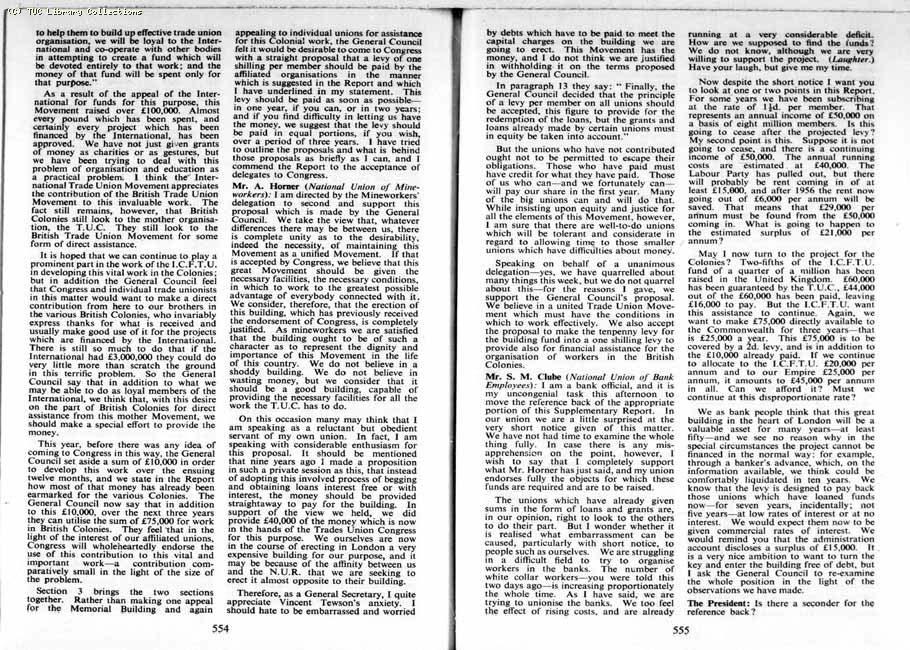 TUC Report, 1954