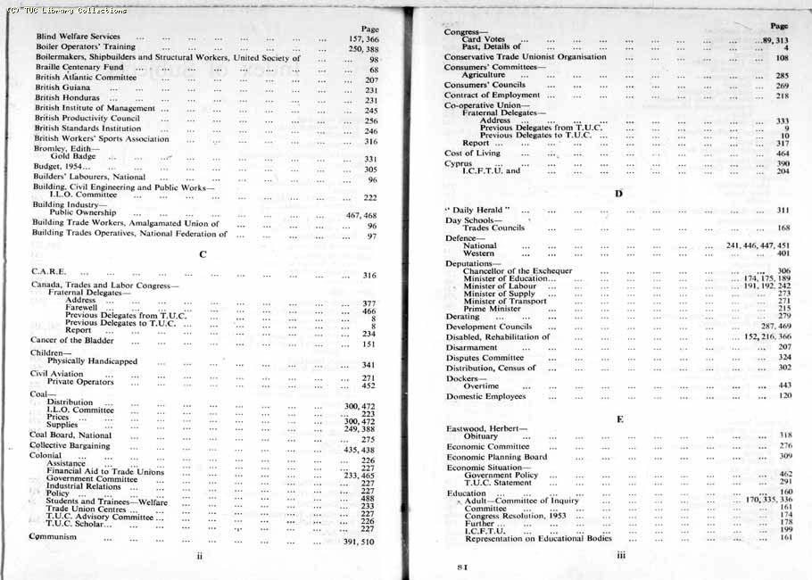 TUC Report, 1954