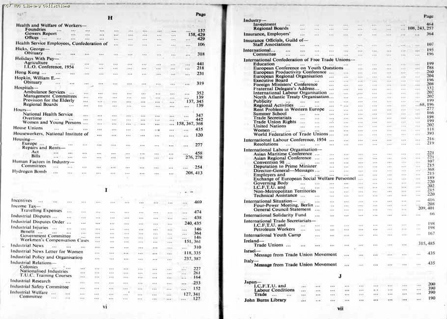 TUC Report, 1954