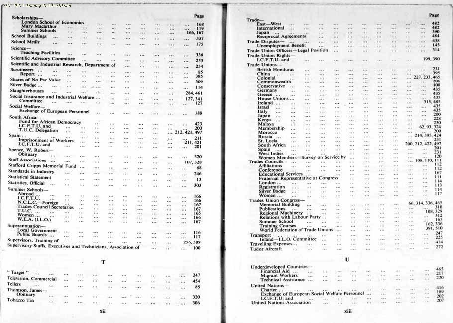 TUC Report, 1954