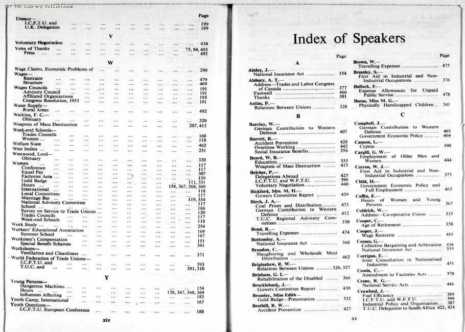 TUC Report, 1954