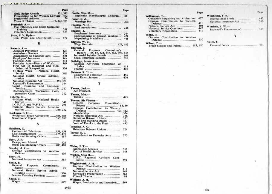 TUC Report, 1954