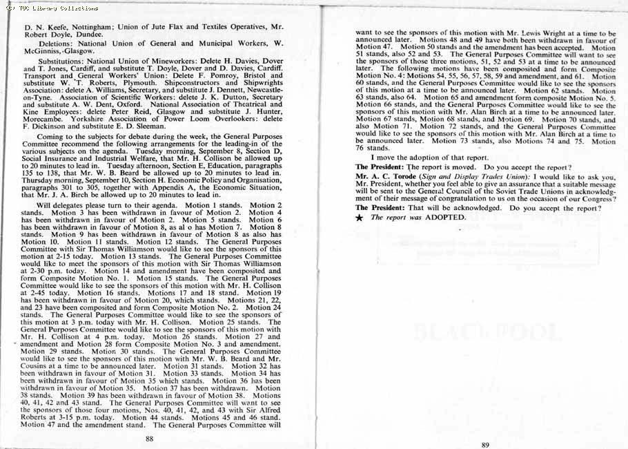 TUC Report, 1959