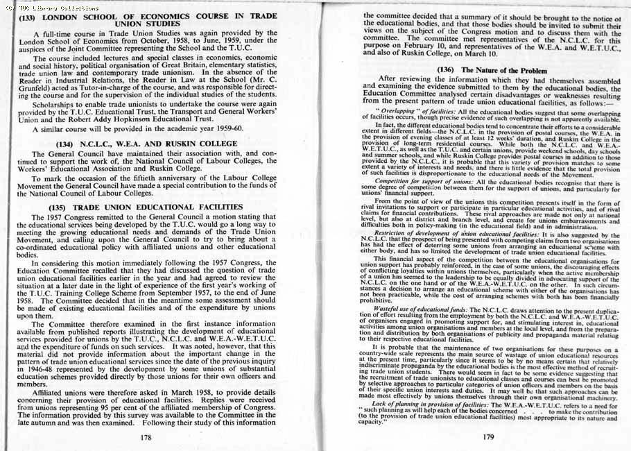 TUC Report, 1959
