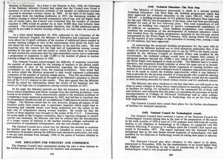 TUC Report, 1959