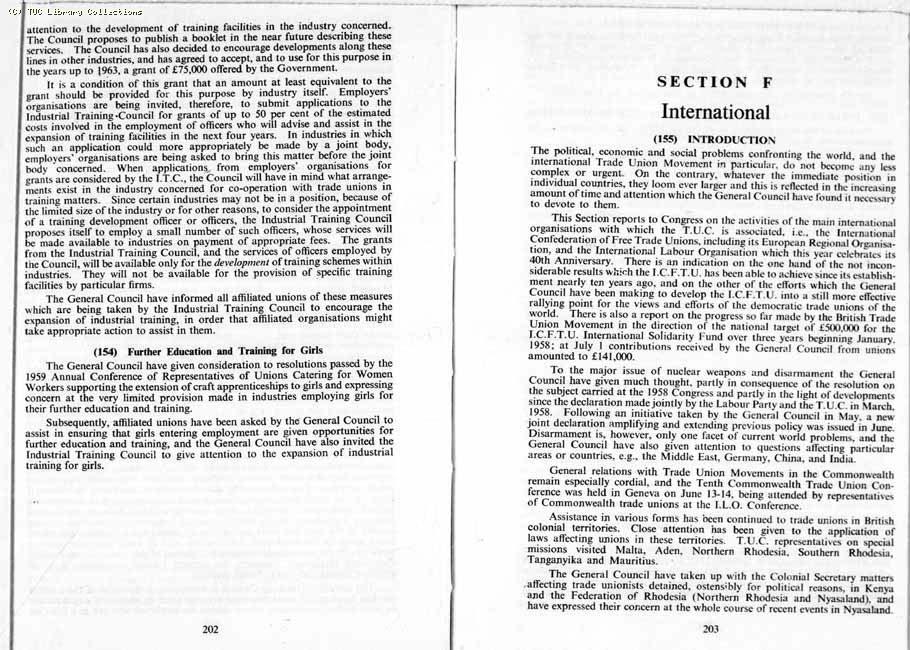 TUC Report, 1959