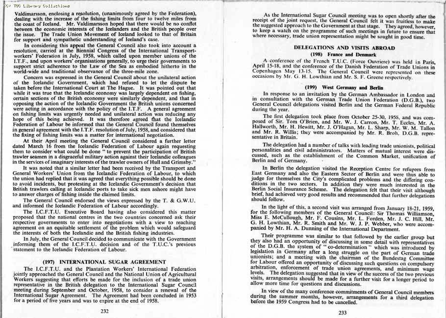 TUC Report, 1959