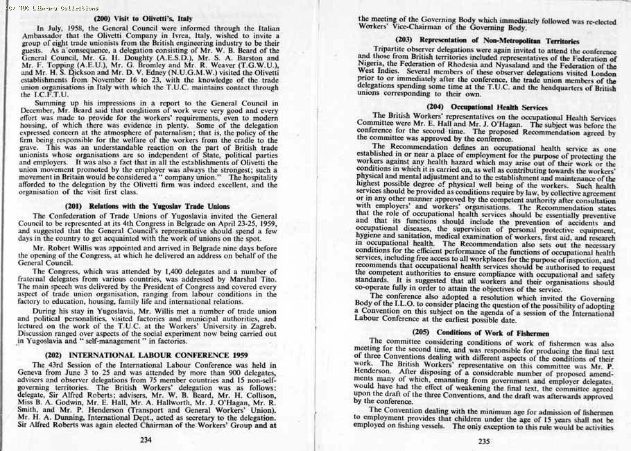 TUC Report, 1959